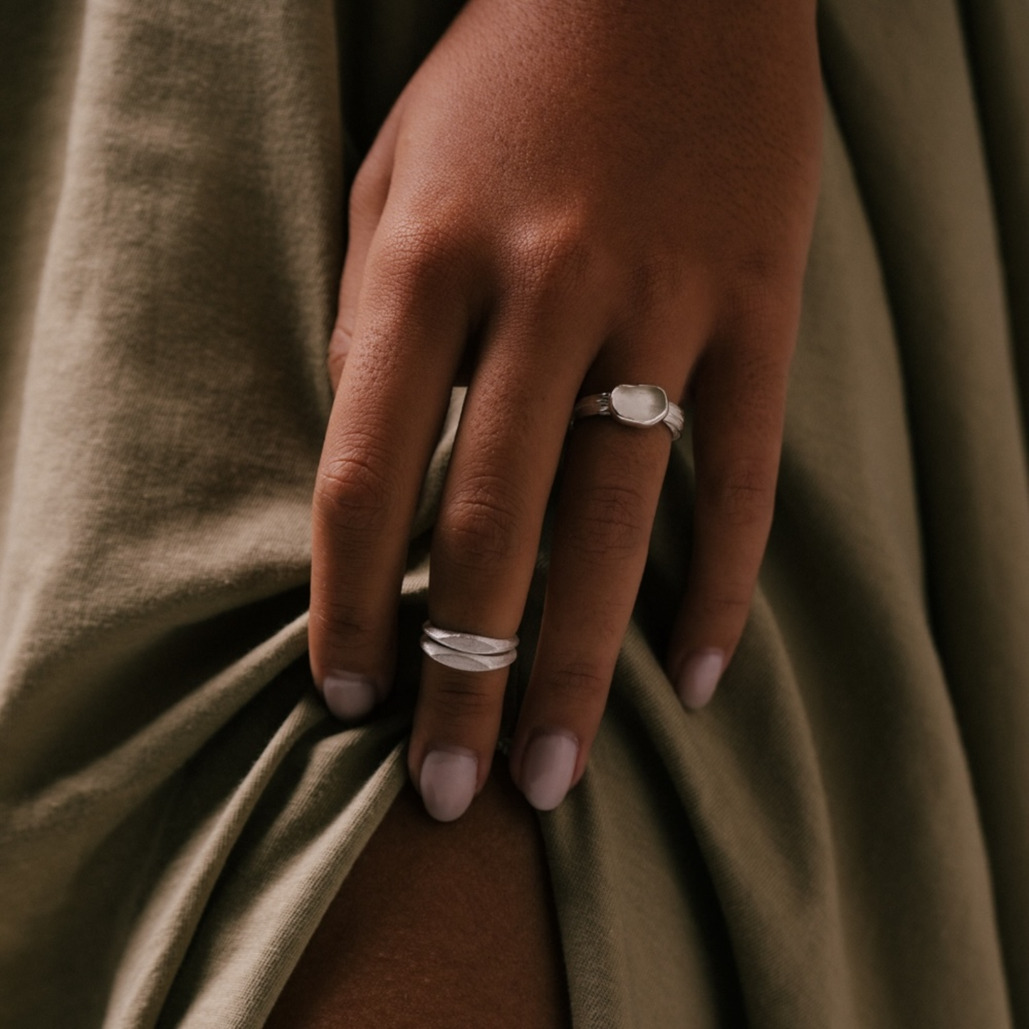 ASHA Sculptural Minimalist Ring in Solid Sterling Silver